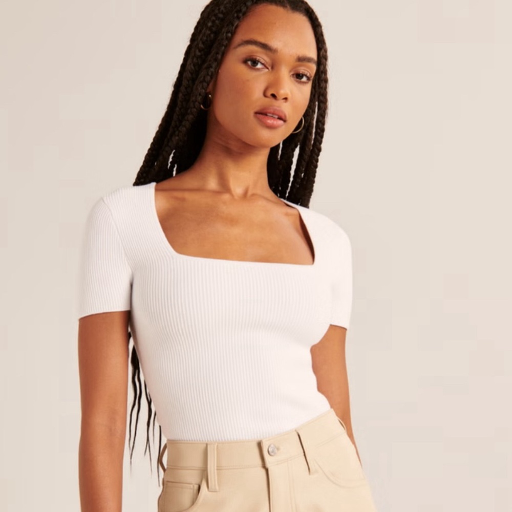 Abercrombie Ribbed Square Neck